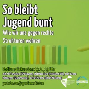 Read more about the article So bleibt Jugend bunt! Digitale Podiumsdiskussion am 13. 02. 2021